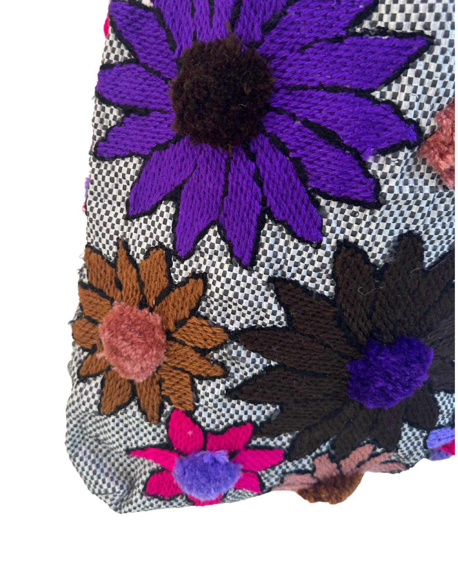 En Shalla - Women's Flower Appliqués Crossbody Bag