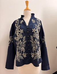 Entro - Delphinium Long Sleeve Blouse