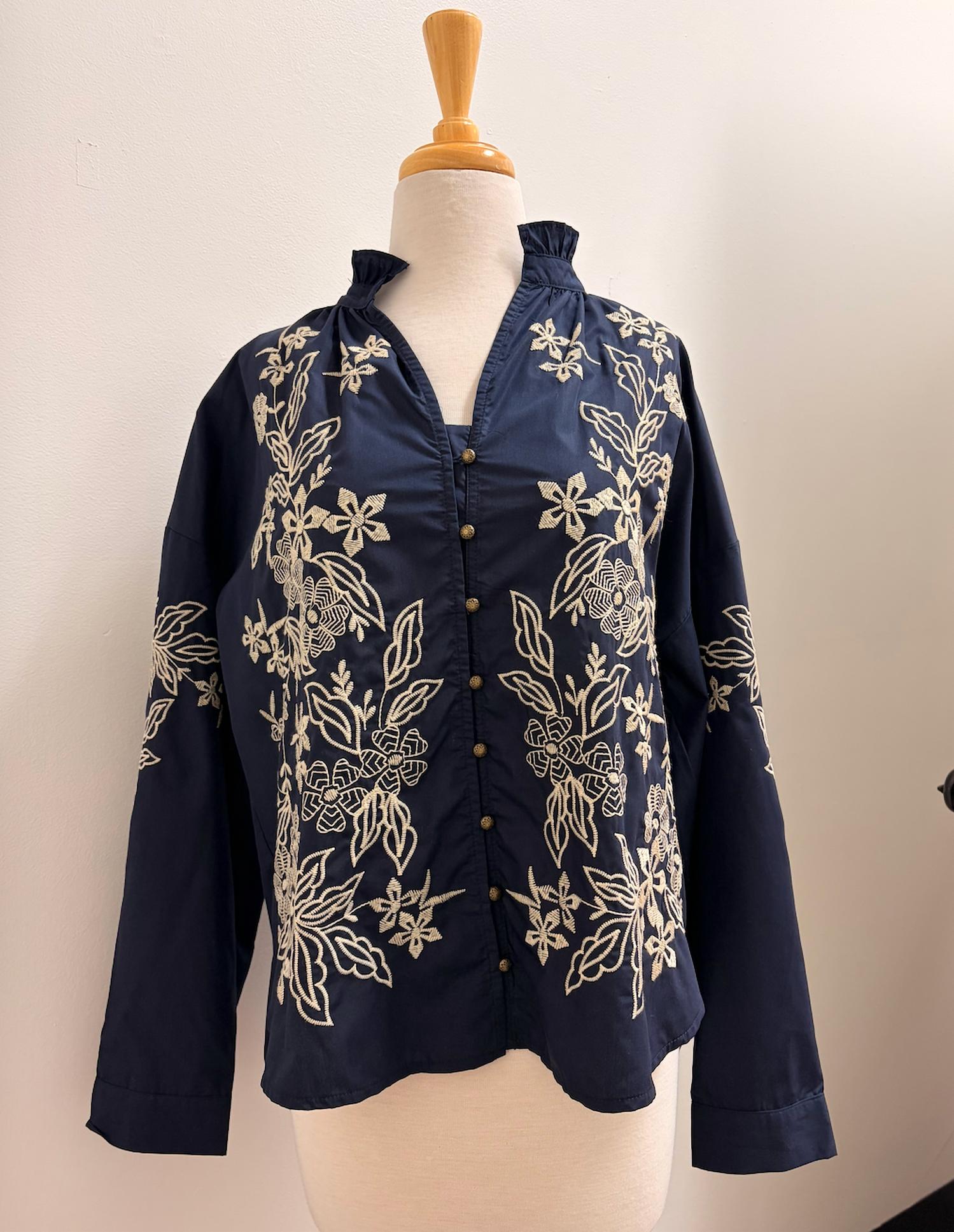 Entro - Delphinium Long Sleeve Blouse