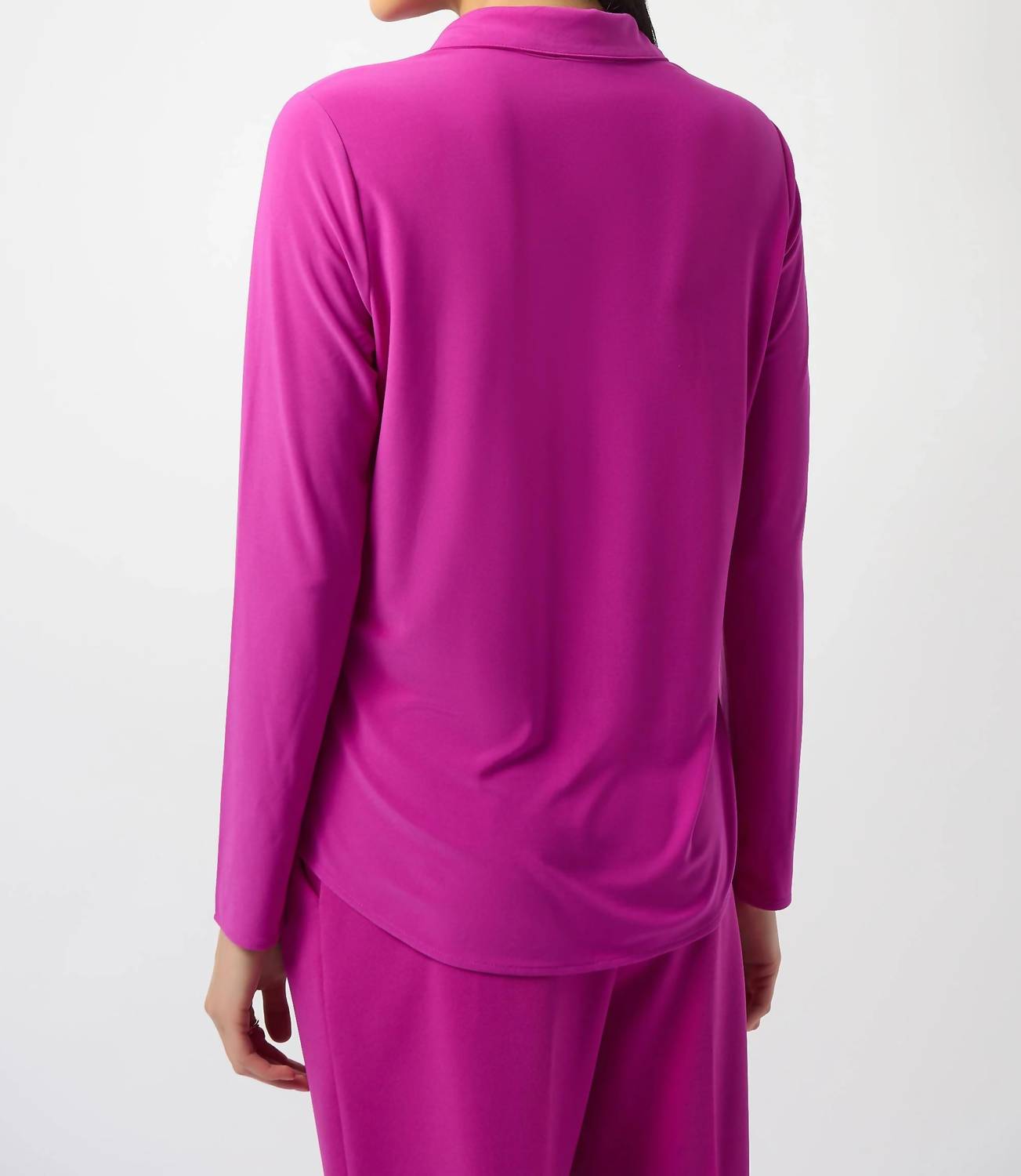 Joseph Ribkoff - Silky Knit Button Front Long Sleeve Top