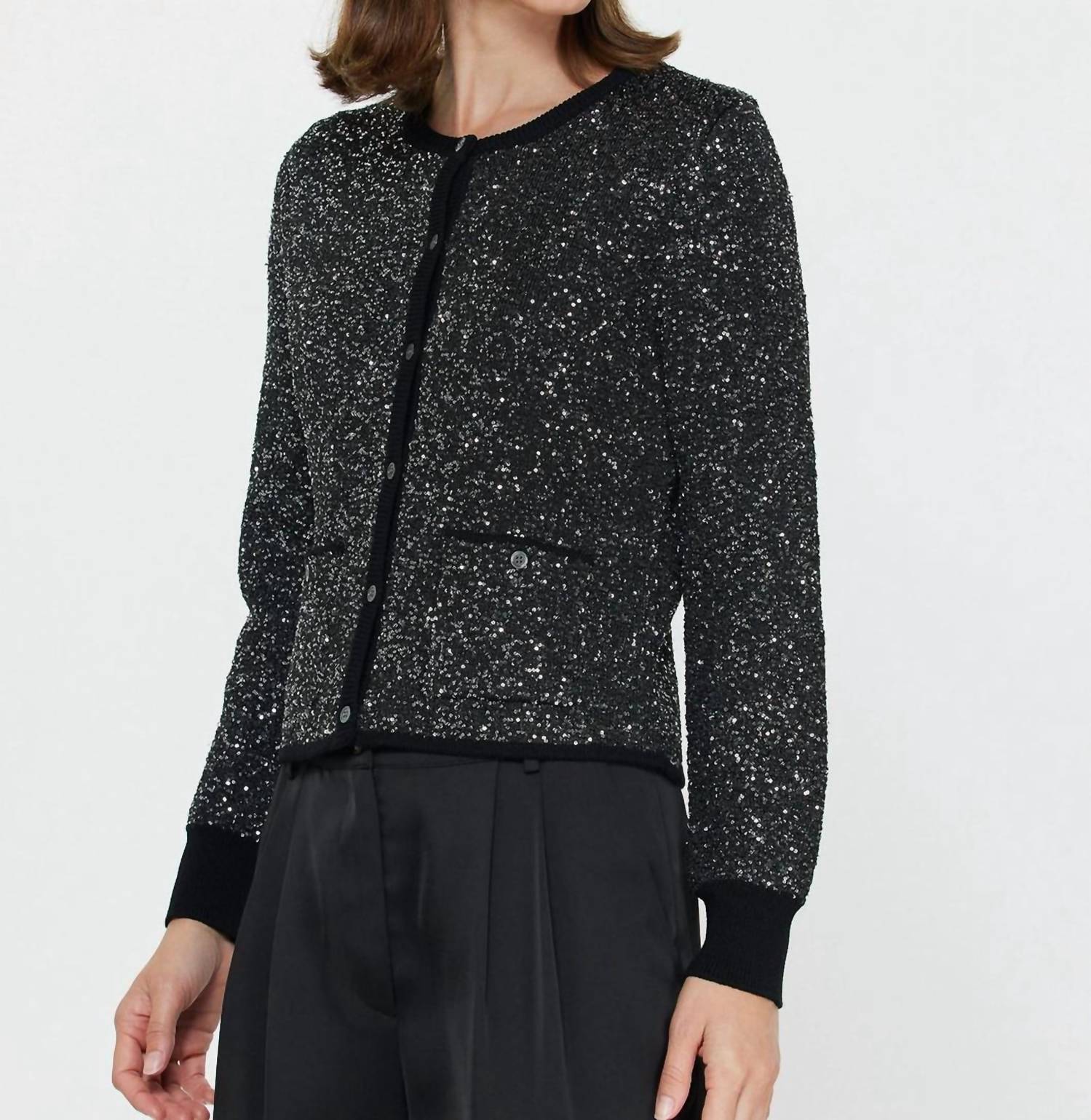 Current Air - Shimmer Button Down Cardigan
