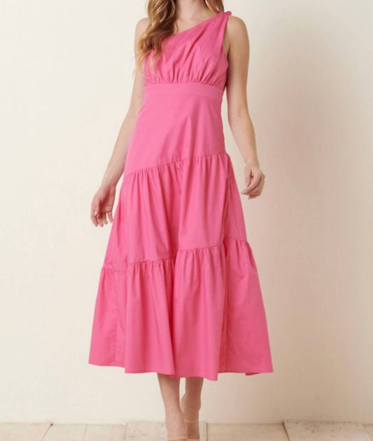 Mittoshop - Poplin One Shoulder Maxi Dress