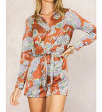 Illa Illa Bronzed Babe Romper in orange - women's pants