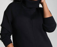 Spanx Airessentials Tunic Sweatshirt Top in black - women's shirt - alternate view