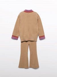 Abel & Lula Knit Pant Set in camel - item - detail view