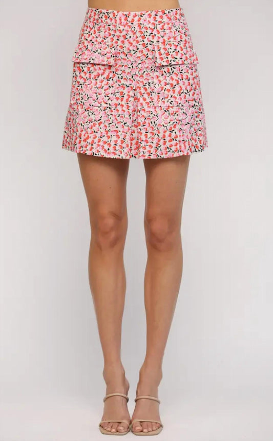 Fate - Floral Print Mini Skirt