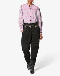 ISABEL MARANT Mileda Long Sleeve Shirt in pink - women's shirt