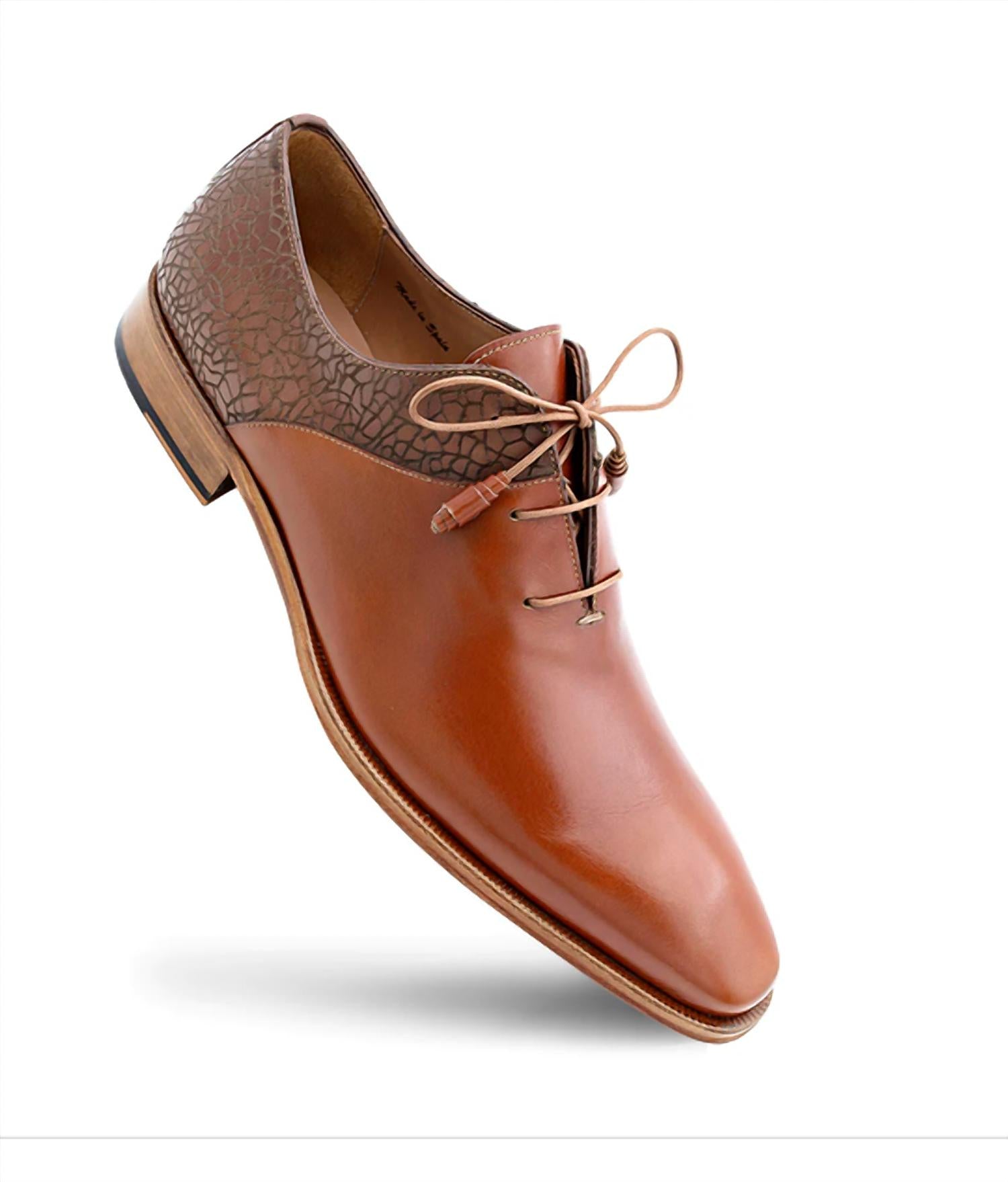 Mezlan - Men's Calf-Laser Print Wholecut Lace Up Shoes