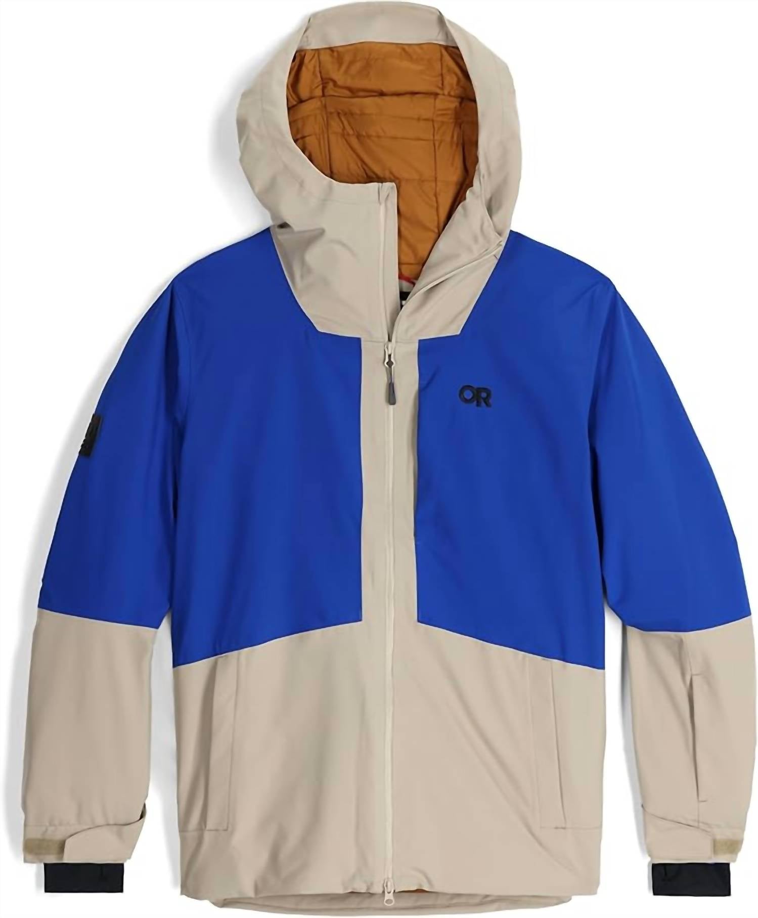 OUTDOOR RESEARCH Men's Snowcrew Long Sleeve Jacket in pro khaki topaz - men's jacket