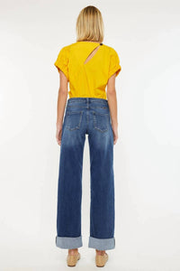 KanCan High Rise Wide Leg Jeans in medium wash - women's jeans - alternate view