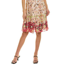 Maison Tara - Floral Print Short Sleeve Cape Fit & Flare Dress