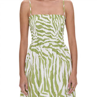 PISTOLA Bianca Shirred Bodice Dress in safari lime - women's dress - view 4