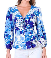 Sugarlips - Cosette Front Tie Peplum Top