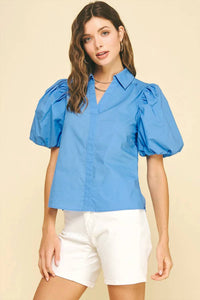 Pinch - Bubble Sleeve Blouse