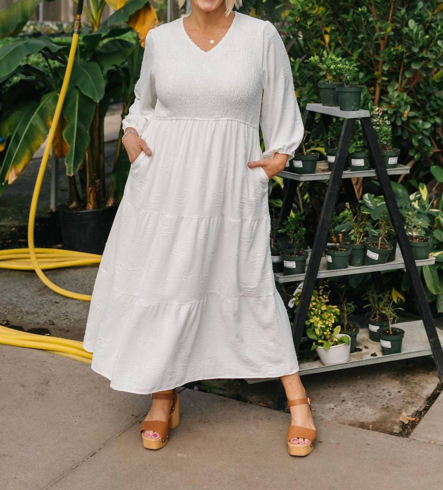 Polagram - Regina Long Sleeve Midi Dress