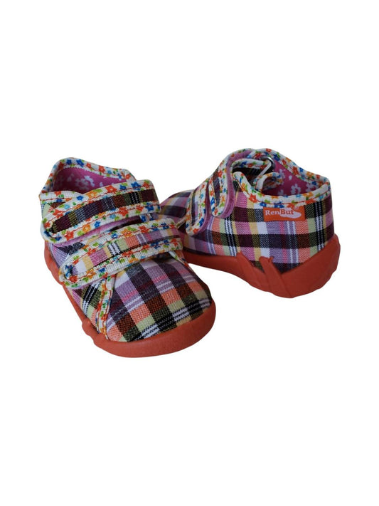 Renbut Shoes - Girl's Velcro 2-strap Hi-top Walking Shoe