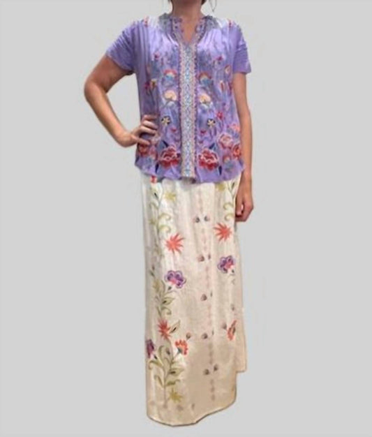 Johnny Was - HIGH SLIT LINEN SKIRT CALISTA