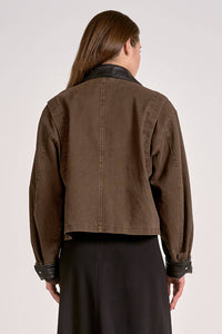 Elan - Barn Coat Jacket With leather Trim