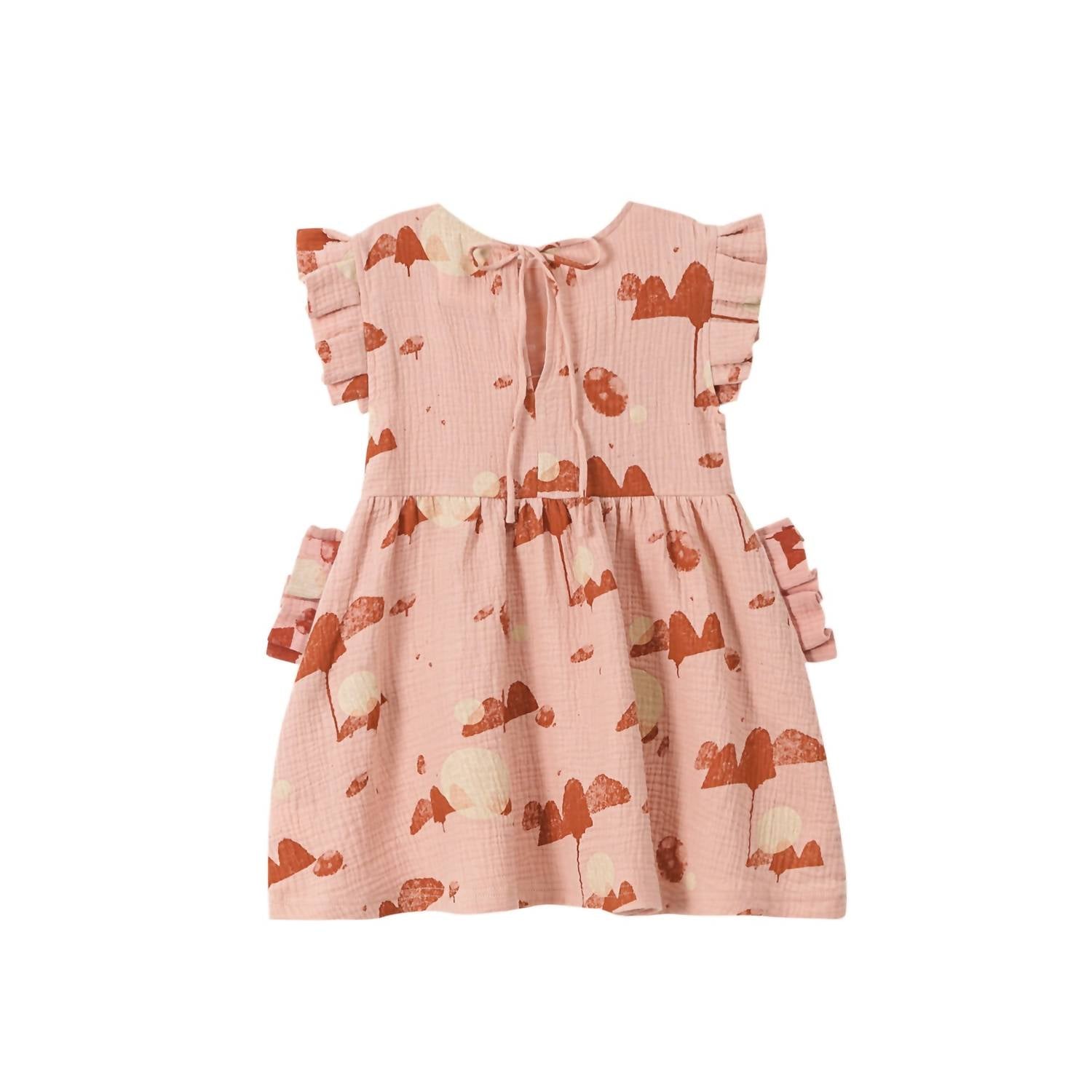 Omamimini - Fit & Flare Dress with Box Pleats Sleeves