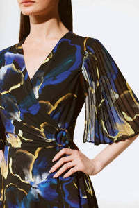 Joseph Ribkoff - Floral Print Chiffon Midi Fit & Flare Dress