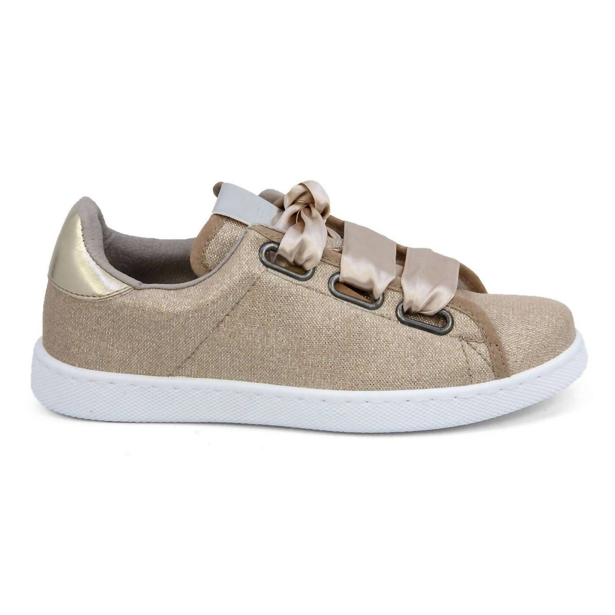 Victoria - Women's Satin Ribbon Lace-up Sneakers
