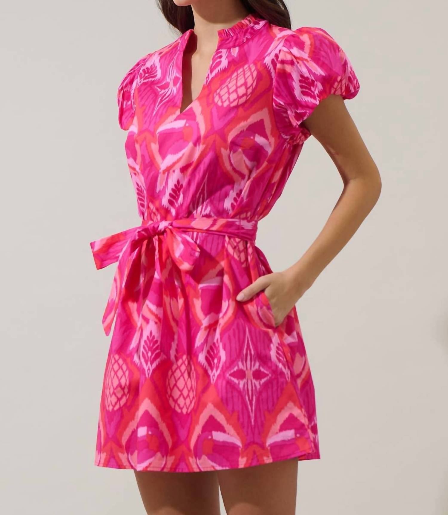 Sugarlips - Prissa Ikat Orela Shift Mini Dress