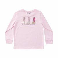 Prodoh - Girl's Tulle Boots Long Sleeve Cotton Tee