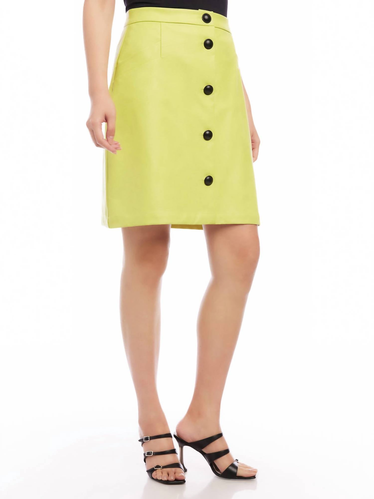 VEGAN LEATHER A-LINE SKIRT