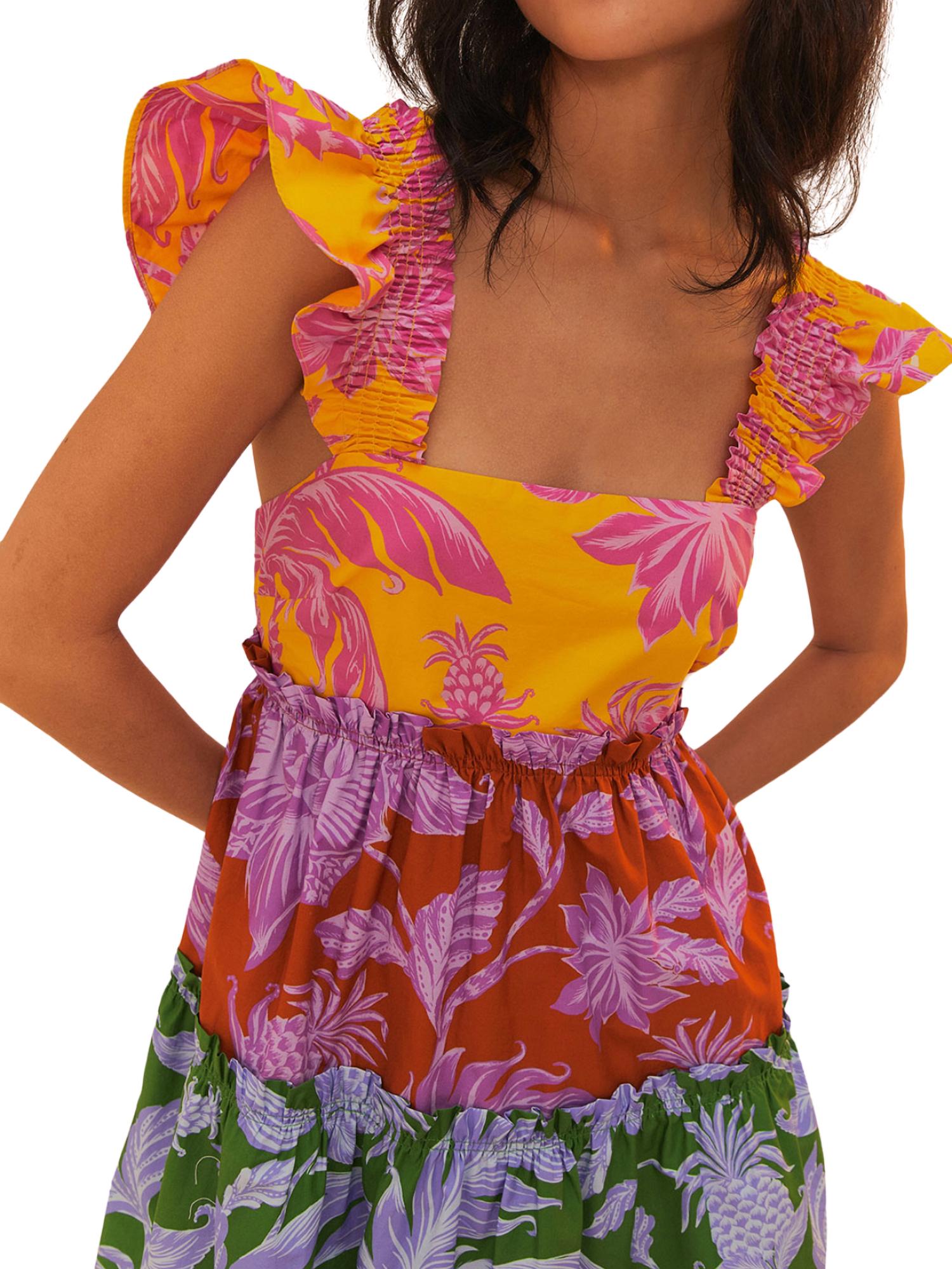 Farm Rio - Tropical Swing Mix Mini Dress