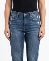 Judy Blue - Juliana Mid Rise Button Fly Boyfriend Denim Jeans