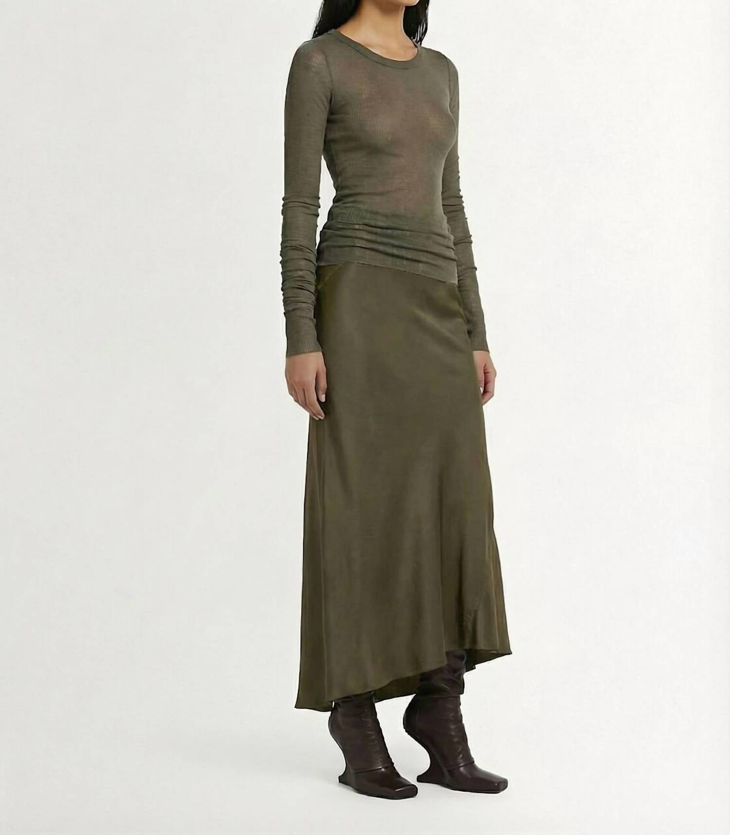Rick Owens - Gonna Calf Bias Skirt