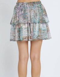 Meet Me In Santorini - Ruffled Mini Skirt