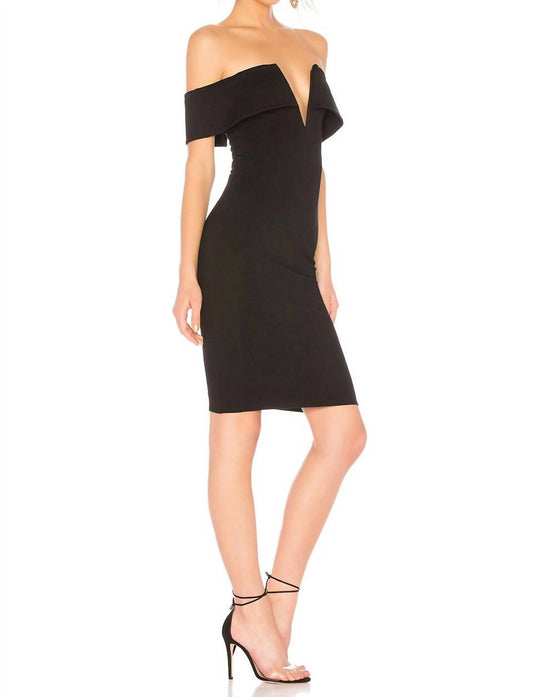 Nbd - Bishop Off The Shoulder Deep V Midi Dress