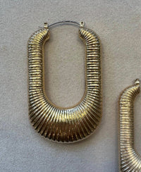 Xtraordinary - Women's Oval Statement Hoop Earrings