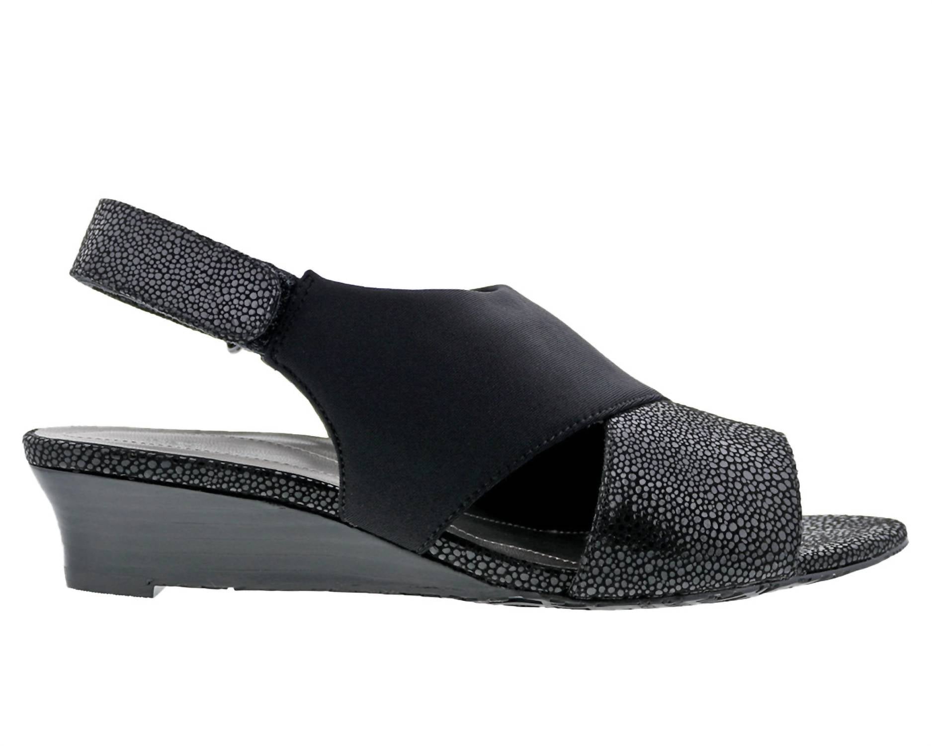 Ros Hommerson Women's Venture Wedge Heel Sandals in black combo - women's sandal