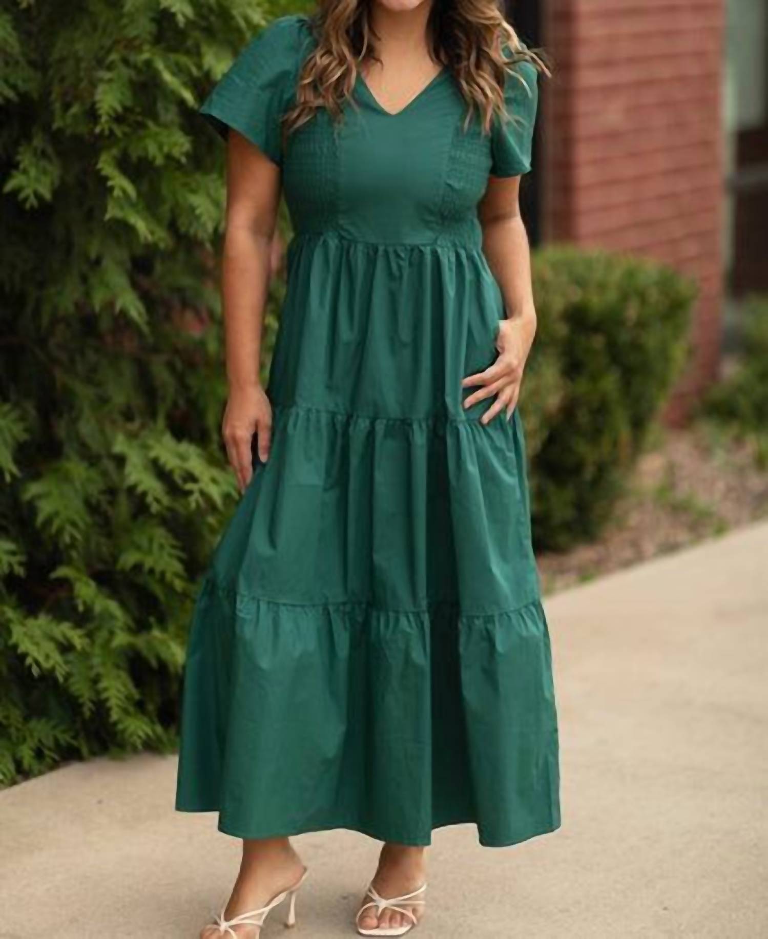 Meet Me In Santorini - Poplin Maxi Dress