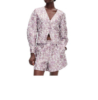 BAUM UND PFERDGARTEN Mille Long Sleeve Blouse in golden purple rose - women's blouse - alternate view