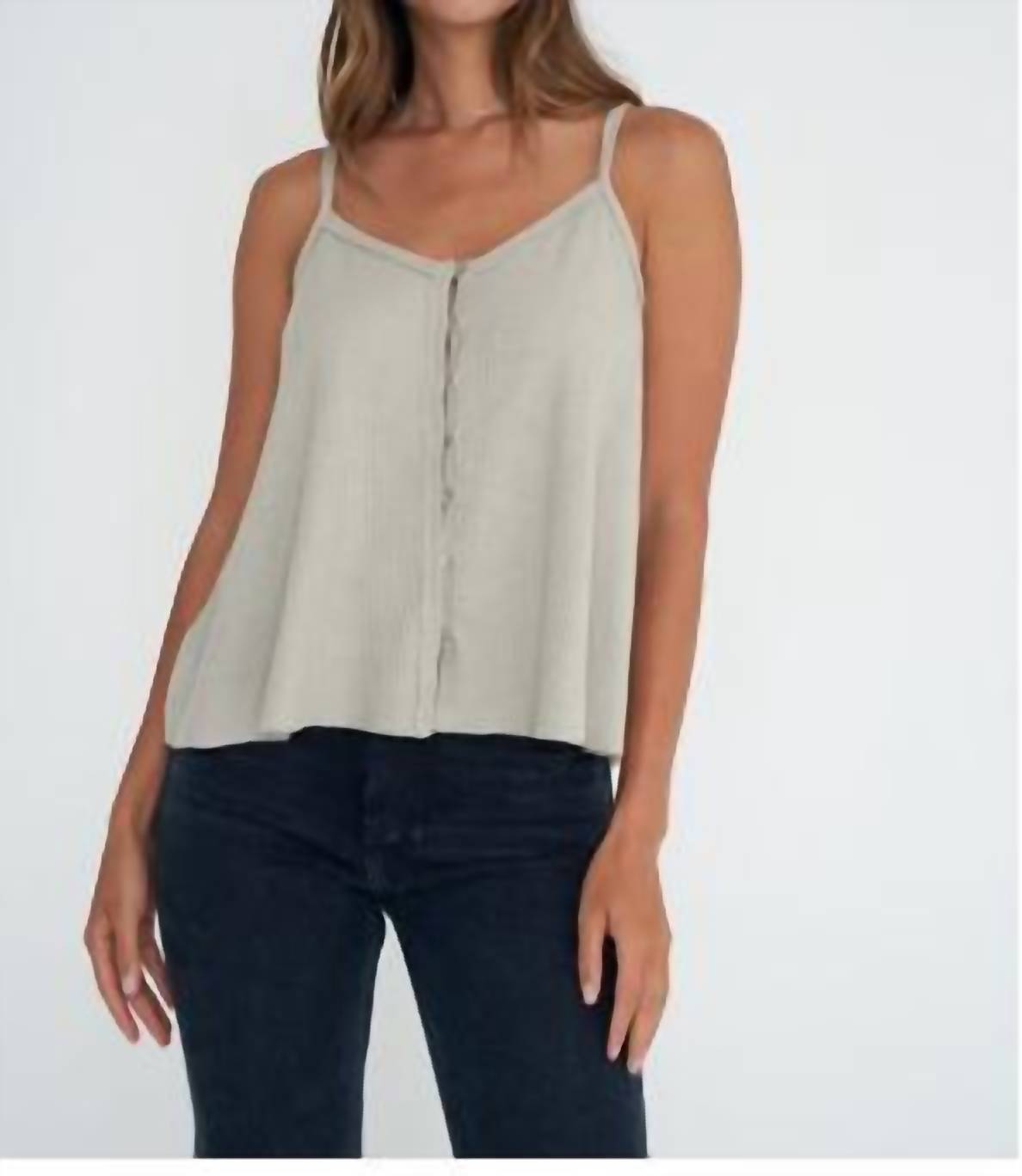 Project Social T - Button Down Textured Cami Top