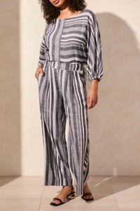 Tribal - Pull-on Flowy Wide Leg Pants With Pockets