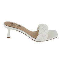 Exe Women's Betta Low Heel Sandal in white - women's heels