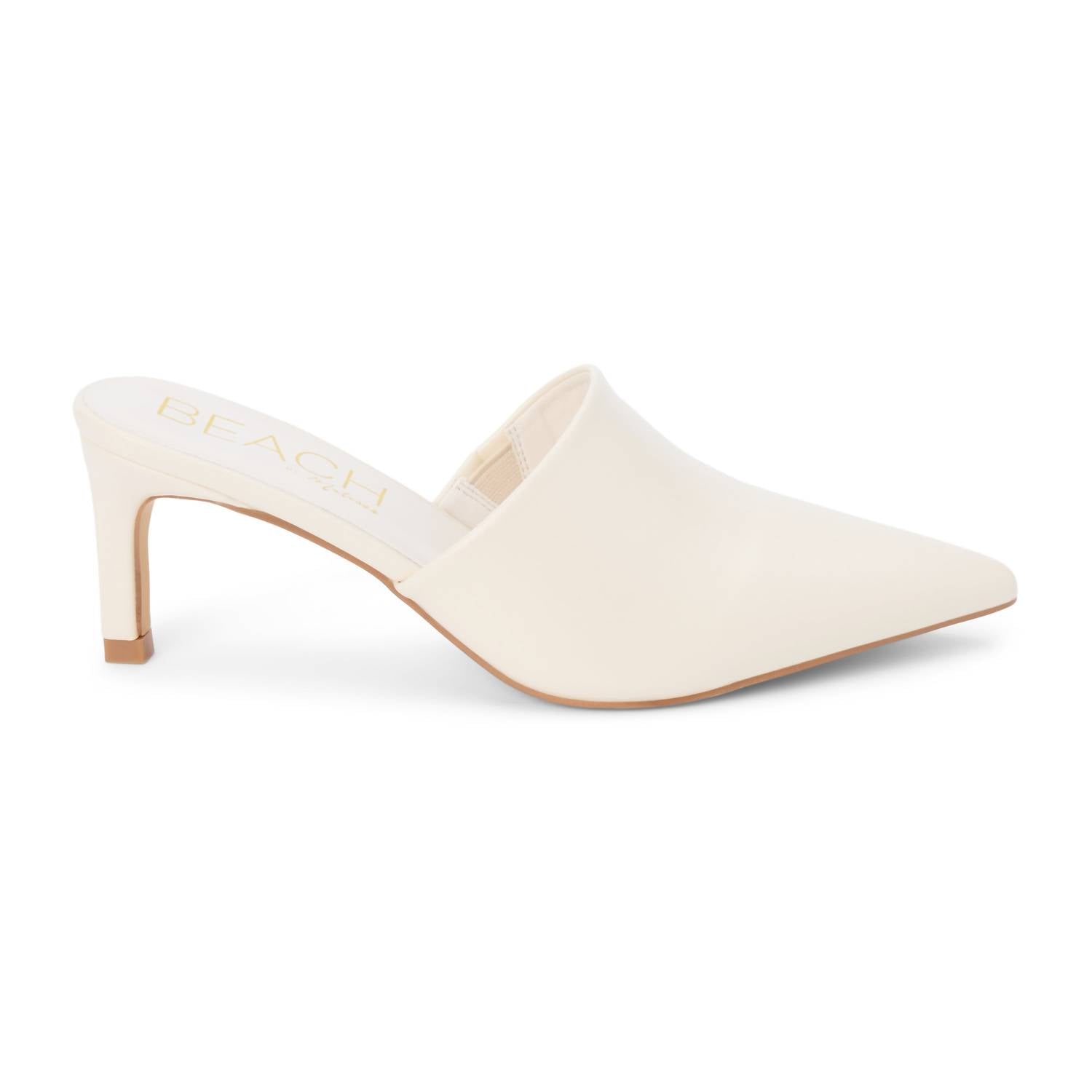 Matisse Women's Garrett Heeled Mule in ivory - women's shoe - detail view
