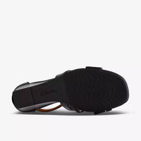 Clarks Women's Cielo Charm Wedge Sandal in black leather - women's sandal - view 6