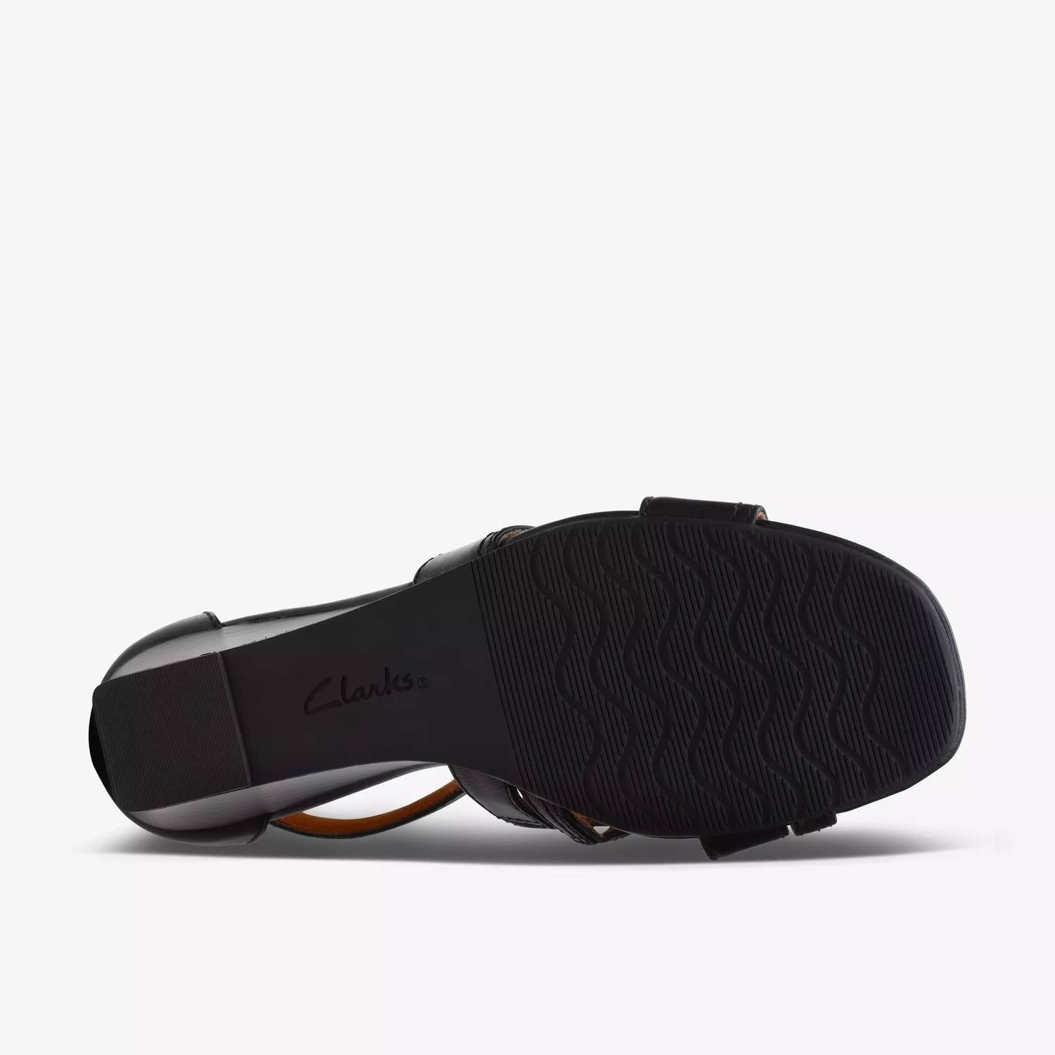 Clarks Women's Cielo Charm Wedge Sandal in black leather - women's sandal - view 6