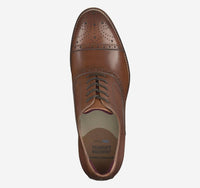 JOHNSTON & MURPHY Men's Conard 2.0 Cap Toe Oxfords in tan full grain - men's shoe - detail view