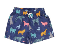 Pink Chicken - Boy's Dogs Pull-on Swim Trunk