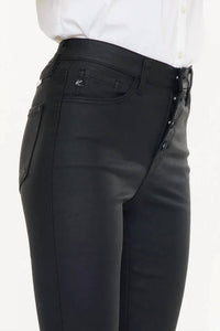Kancan - High Rise Faux Leather Jeans
