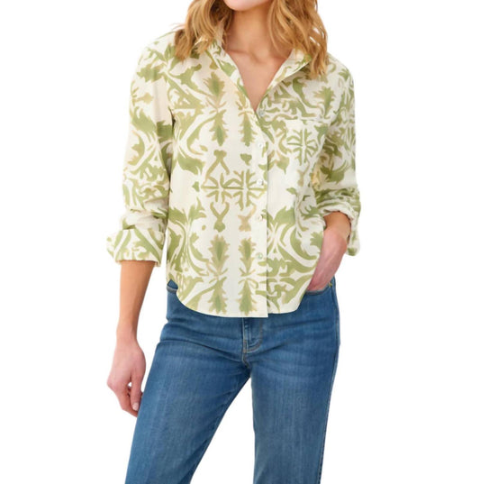 Finley - Tile Print Crop Andie Shirt