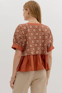 entro Harvest Bloom Blouse in multi - women's blouse - alternate view
