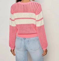Sanctuary - Sporty Openwork Popover Sweater