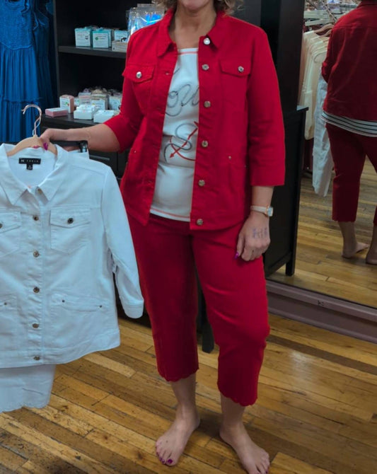 N Touch - Women's Fireside Three Quarter Sleeve Button Up Jacket